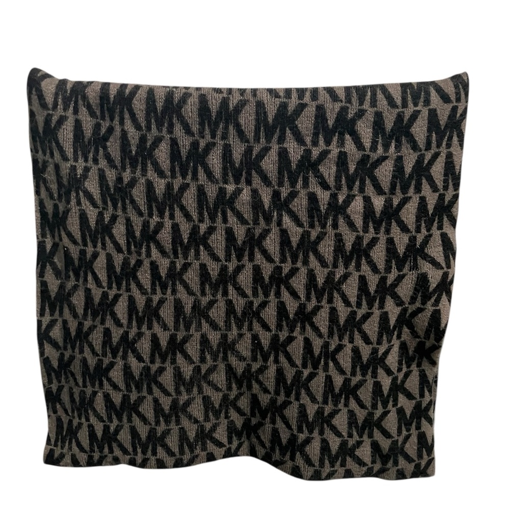 Michael Kors Black and Brown Patterned Scarf